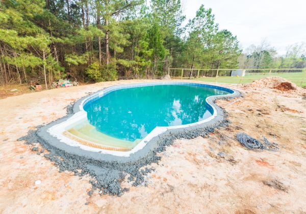 Pool Landscape Leveling in Johnson City